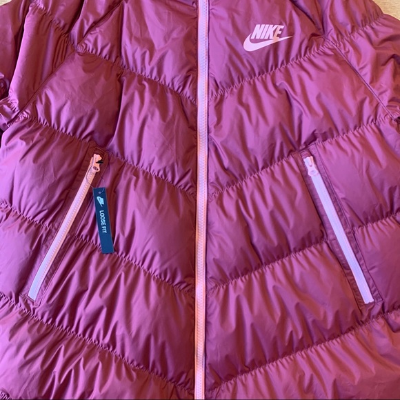 Nike Down Filled Parka Long Cedar Bleached Coral - Picture 5 of 6